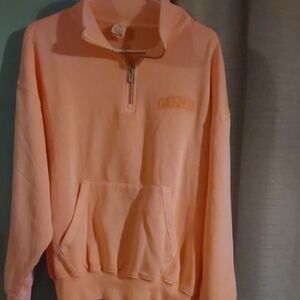 Peach Quarter-Zip Pullover